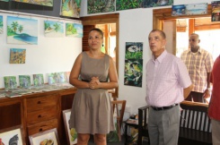 President Michel visits small businesses on Praslin