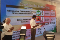 President James Michel has been re-elected for third term